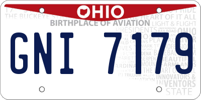 OH license plate GNI7179