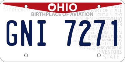 OH license plate GNI7271