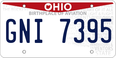 OH license plate GNI7395