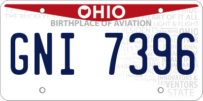 OH license plate GNI7396
