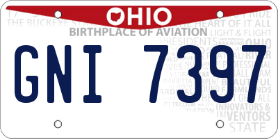 OH license plate GNI7397