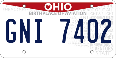 OH license plate GNI7402