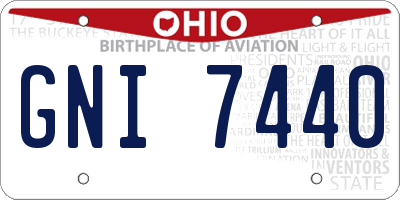 OH license plate GNI7440