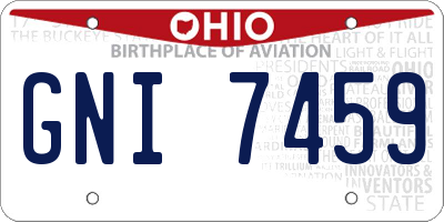 OH license plate GNI7459
