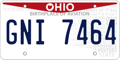 OH license plate GNI7464