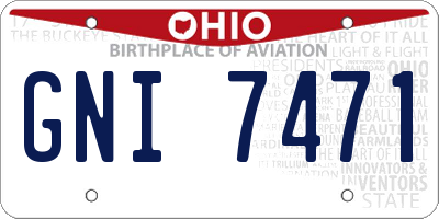 OH license plate GNI7471