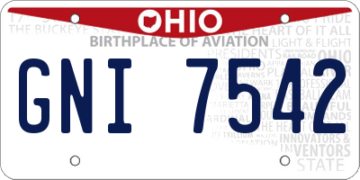 OH license plate GNI7542