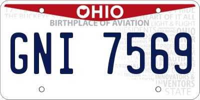 OH license plate GNI7569