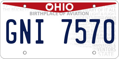 OH license plate GNI7570