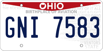 OH license plate GNI7583