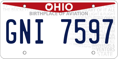 OH license plate GNI7597