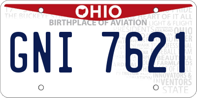 OH license plate GNI7621