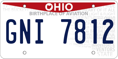 OH license plate GNI7812