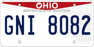 OH license plate GNI8082