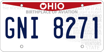 OH license plate GNI8271