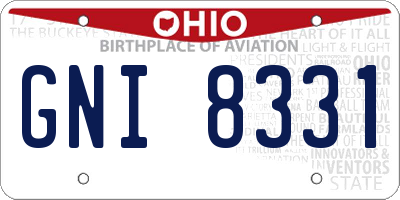 OH license plate GNI8331