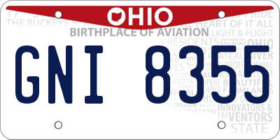 OH license plate GNI8355