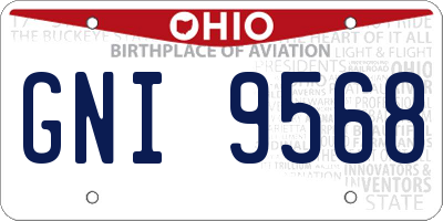 OH license plate GNI9568