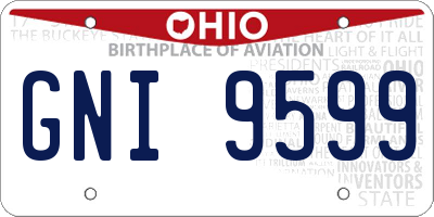OH license plate GNI9599