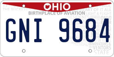 OH license plate GNI9684