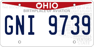 OH license plate GNI9739