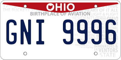 OH license plate GNI9996