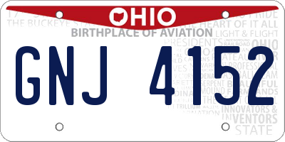 OH license plate GNJ4152