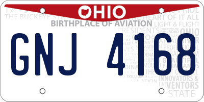 OH license plate GNJ4168