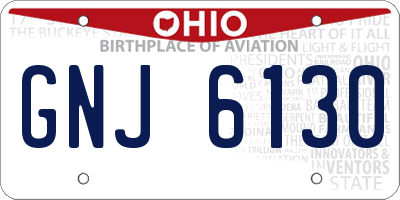 OH license plate GNJ6130
