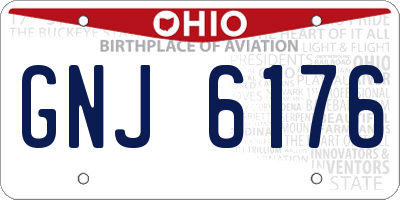 OH license plate GNJ6176