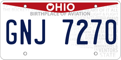 OH license plate GNJ7270
