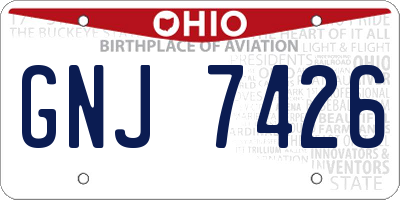 OH license plate GNJ7426