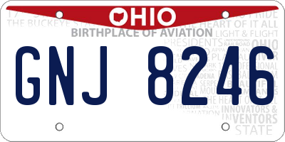OH license plate GNJ8246