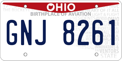 OH license plate GNJ8261
