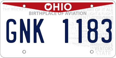 OH license plate GNK1183