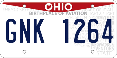 OH license plate GNK1264