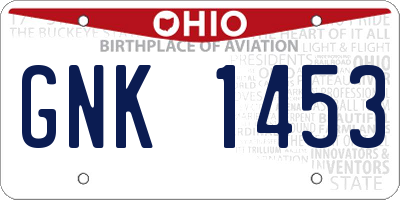 OH license plate GNK1453