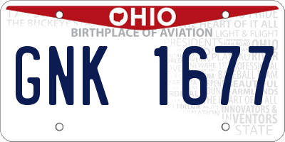OH license plate GNK1677