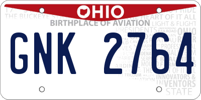 OH license plate GNK2764