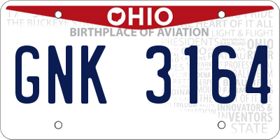 OH license plate GNK3164