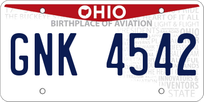 OH license plate GNK4542