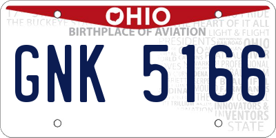 OH license plate GNK5166