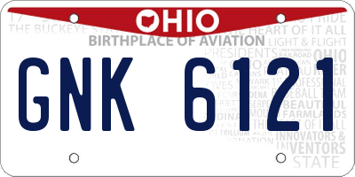 OH license plate GNK6121