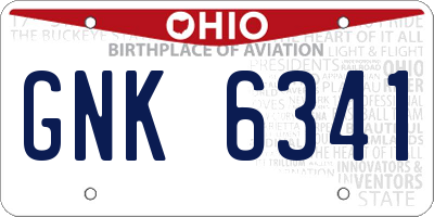 OH license plate GNK6341
