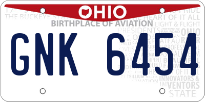 OH license plate GNK6454