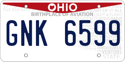 OH license plate GNK6599