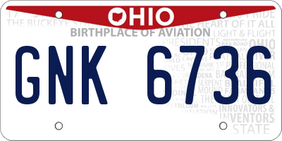 OH license plate GNK6736