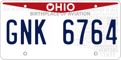 OH license plate GNK6764