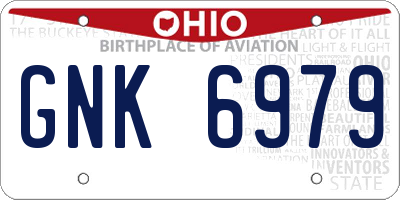 OH license plate GNK6979