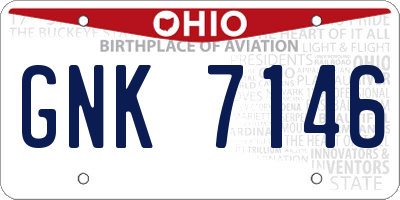 OH license plate GNK7146